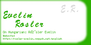 evelin rosler business card